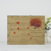 Programme de mariage de l'arbre aux feuilles cœur (Debout devant)