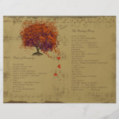Programme de mariage de l'arbre aux feuilles cœur (Dos)