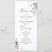 Programme de mariage de lavande verte pourpre (Devant)