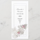 Programme de mariage de l'église bouquet blanc (Devant)