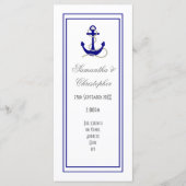 Programme de mariage de l'église d'ancrage nautiqu (Devant)