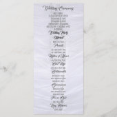 Programme de mariage de l'église de la dentelle bl (Dos)