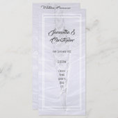 Programme de mariage de l'église de la dentelle bl (Devant / Derrière)