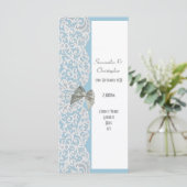 Programme de mariage de l'église en dentelle bleue (Debout devant)