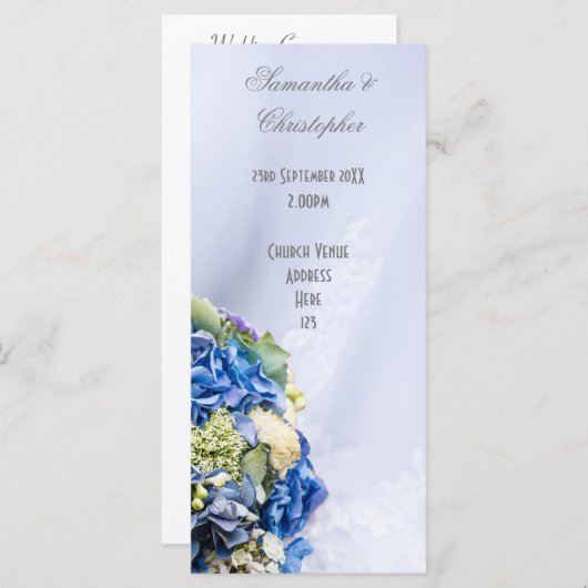 Programme de mariage de l'église mariage à fleurs  (Devant / Derrière)