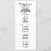 Programme de mariage de l'église noire et or (Dos)