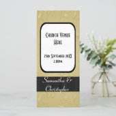 Programme de mariage de l'église noire et or (Debout devant)