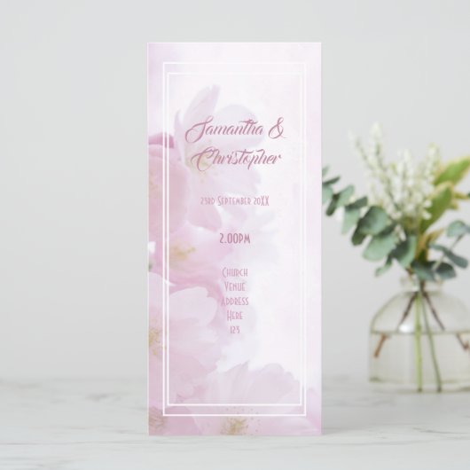 Programme de mariage de l'église rose (Debout devant)