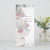 Programme de mariage de l'église rose fleur blanch (Debout devant)