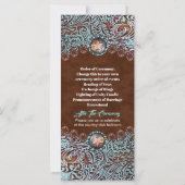 programme de mariage de l'ouest de cowboy brun tur (Dos)