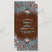 programme de mariage de l'ouest de cowboy brun tur (Devant / Derrière)