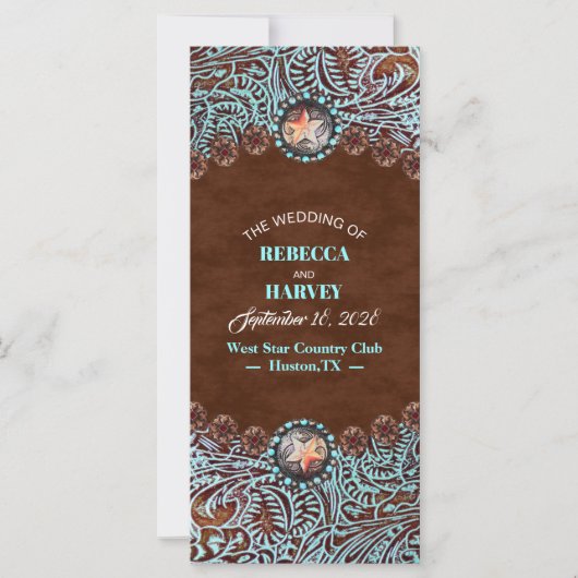 programme de mariage de l'ouest de cowboy brun tur (Devant)