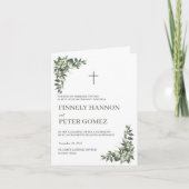 Programme de mariage de masse catholique bilingue, (Devant)