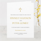 Programme de mariage de masse catholique d'or (Fleur jaune)