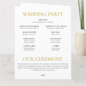 Programme de mariage de masse catholique d'or (Dos)