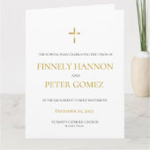 Programme de mariage de masse catholique d'or (Devant)