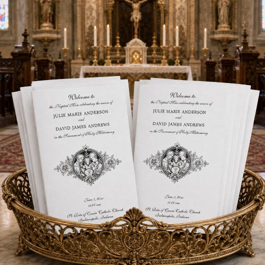 Programme de mariage de Messe latine catholique no