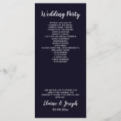 Programme de mariage de monogramme classique de la (Dos)