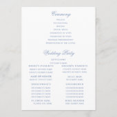 Programme de mariage de monogramme de la crête de  (Dos)