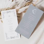 Programme de mariage de monogramme de régence