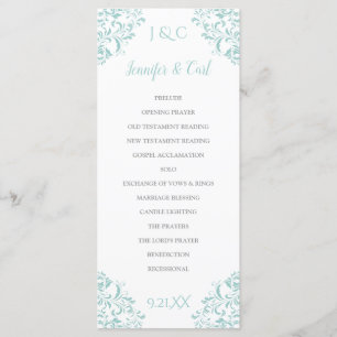 Programme de mariage de Nadine Grand (Turquoise