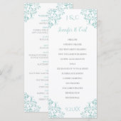 Programme de mariage de Nadine | Grand (Turquoise (Devant / Derrière)