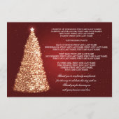 Programme de mariage de Noël élégant or rouge (Dos)