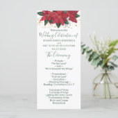 Programme de mariage de Noël élégant Poinsettia ve (Debout devant)