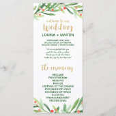 Programme de mariage de Noël Holly Wreath (Devant)