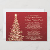 Programme de mariage de Noël Or rouge (Devant)