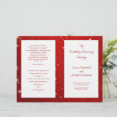 Programme de mariage de Noël Red Twinkling Stars (Debout devant)