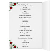 Programme De Mariage De Noël Rose Rouge Et Blanc (Intérieur (Gauche))