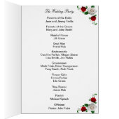 Programme De Mariage De Noël Rose Rouge Et Blanc (Intérieur (Droit))