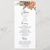 Programme de mariage de Noël rustique (Devant)