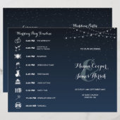 Programme de mariage de nuit bleu étoile de la Mar (Devant / Derrière)