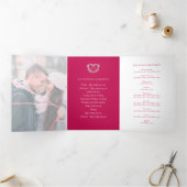 Programme de mariage de photos d'art du coeur mono (Intérieur)