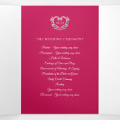 Programme de mariage de photos d'art du coeur mono (Intérieur au milieu)