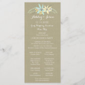 Programme de mariage de photos de printemps et de  (Dos)