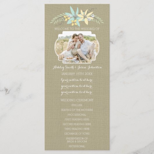 Programme de mariage de photos de printemps et de  (Devant)