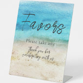 Programme de mariage de plage à l'aquarelle bleue