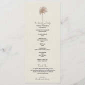 Programme de mariage de plage d'arbre de palme mar (Dos)