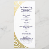 Programme de mariage de plage en étoile de mer bla (Dos)