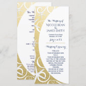 Programme de mariage de plage en étoile de mer bla (Devant / Derrière)