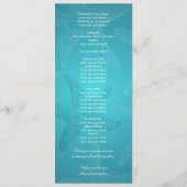 Programme de mariage de plage Starfish Blue (Dos)