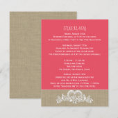 Programme de mariage de plage tropicale Sea Garlan (Devant / Derrière)