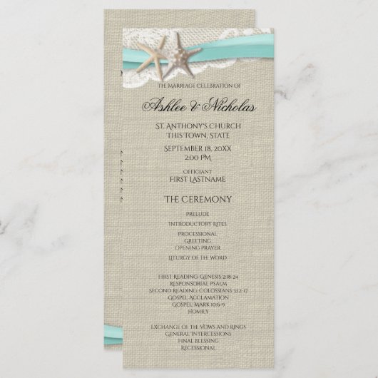 Programme de mariage de poisson étoilé et de dente (Devant / Derrière)