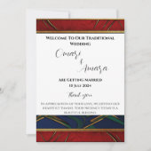 Programme De Mariage De Réception Afrocentrique Dé (Devant)