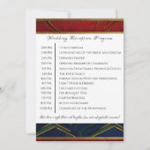 Programme De Mariage De Réception Afrocentrique Dé (Dos)