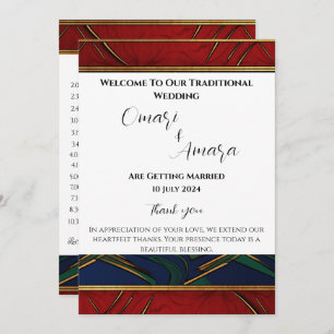 Programme De Mariage De Réception Afrocentrique Dé
