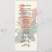 Programme de Mariage de Rosebuds Orange délicat (Dos)